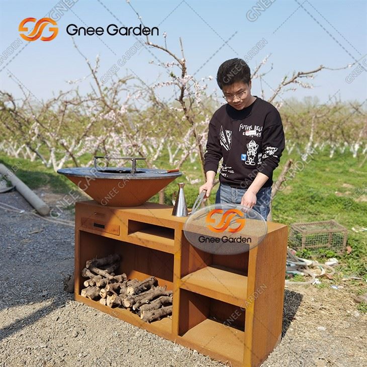 Bán buôn Corten Steel Grill Bán buôn bếp lửa ngoài trời BBQ