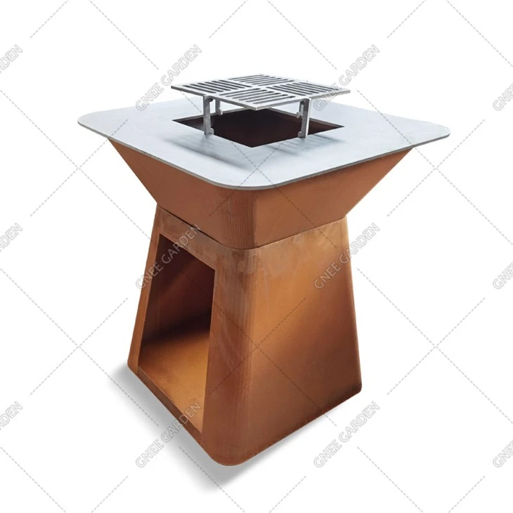 Nấu ăn BBQ Đốt gỗ Corten thép