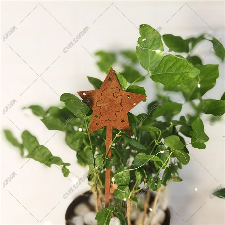Trang trí sân cọc bãi cỏ Corten Steel Rust Garden