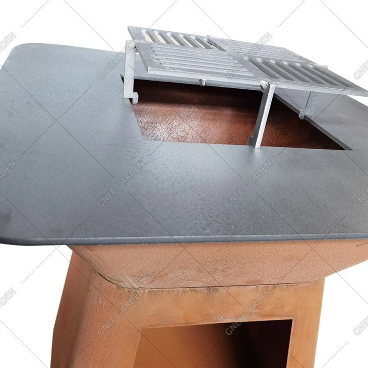 Large Corten Steel Fire Bowl Grill Outdoor Barbecue Brasero Plancha