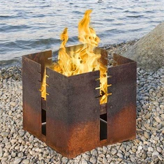 Lò nướng thịt nướng bằng thép Corten di động