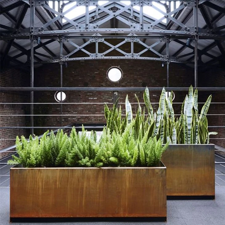 Weathering Resistant Outdoor Corten Steel Planter Box
