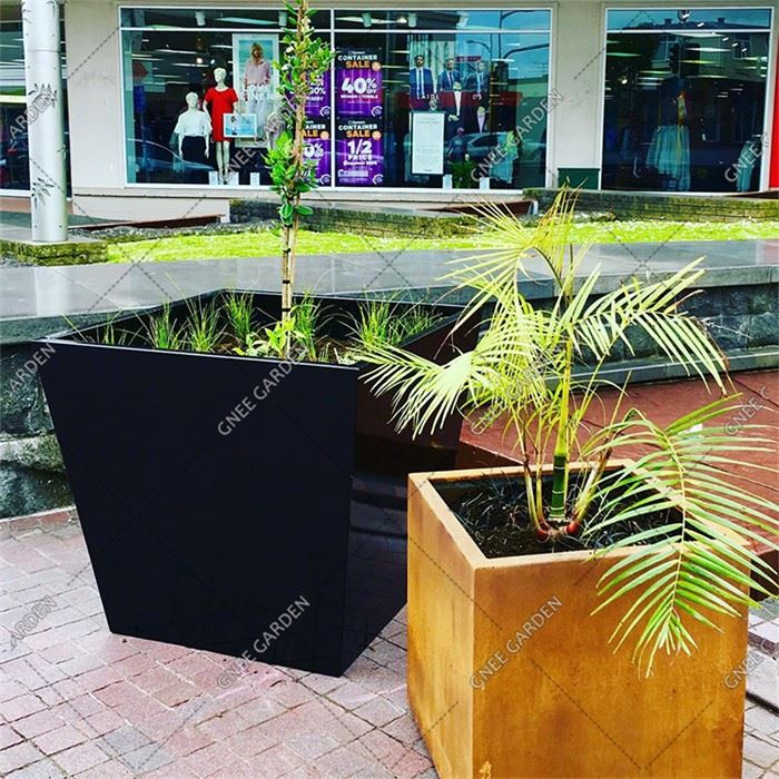 High Quality Corten Steel Metal Flower Pot Rectangular Planter Box