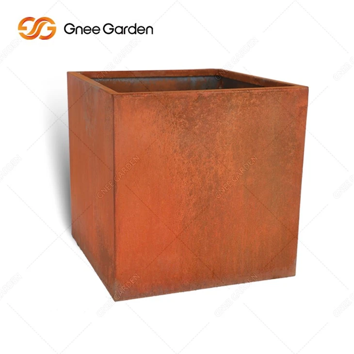 Hộp trồng hoa hình chữ nhật bằng thép Corten chất lượng cao
